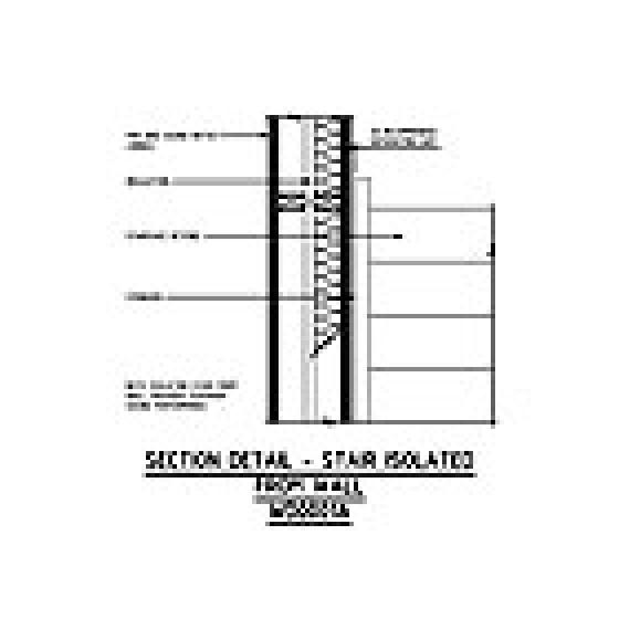 SECTION DETAIL - STAIR ISOLATED FROM WALL WD0001A