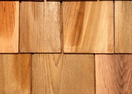 a close-up of a wood shingle