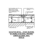 ELEVATION DETAIL - EAVES BLOCKING AT DOUBLE STUD WALL, MASONRY VENEER EXTERNAL WALL RD0021A