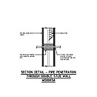 SECTION DETAIL - PIPE PENETRATION THROUGH DOUBLE STUD WALL WD0003A