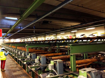 Rows and rows of sorting machines