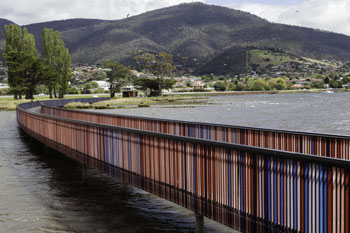 The boardwalk leads to a just-completed second stage including a new ferry jetty