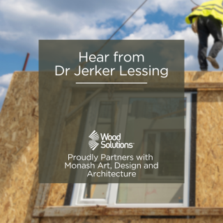 Future Building Initiative at Monash Art, Design and Architecture and event partner Wood Solutions would like to welcome you to a lecture by Dr Jerker Lessing, followed by a panel discussion on Making Buildings Better.
