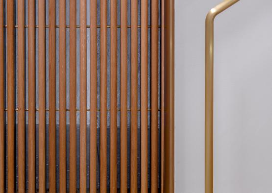 a wooden slats on a wall