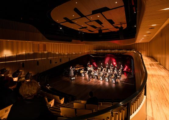 a group of people on a stage