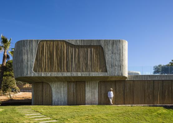 a person standing in front of a building