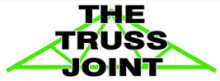 The Truss Joint logo with lime green roof truss design