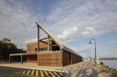 a building with a roof